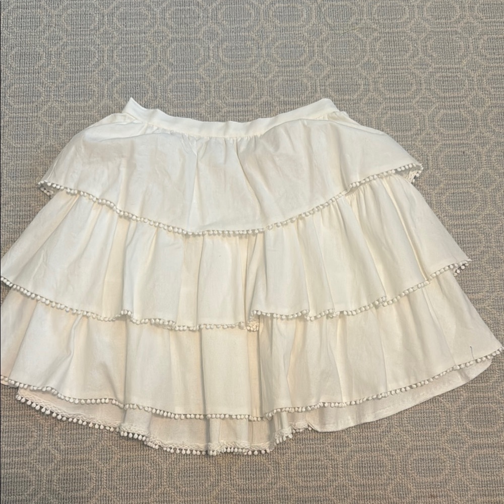 Showpo White Tiered Mini Skirt